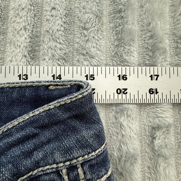 Reba Jeans Womens 8 Blue Bootcut Western Embroidered Rhinestone Stretch 30x30 - Picture 5 of 12